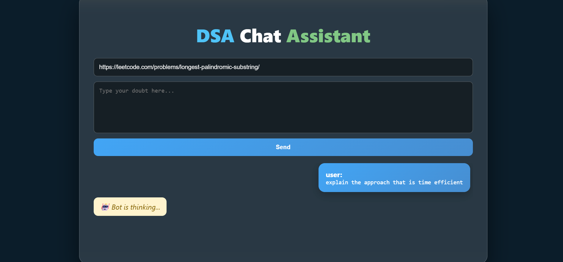 DSA Chat Assistant Web App